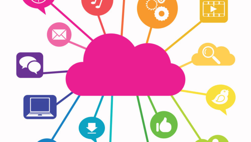 Graphic to illustrate cloud-based apps as useful tools