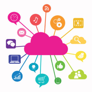 Graphic to illustrate cloud-based apps as useful tools